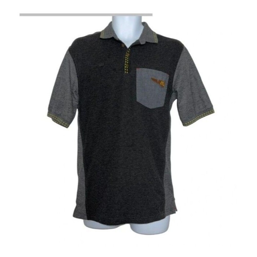 McDonalds Employee Uniform Polo Shirt Grey Timeless Elements Size L Regular New